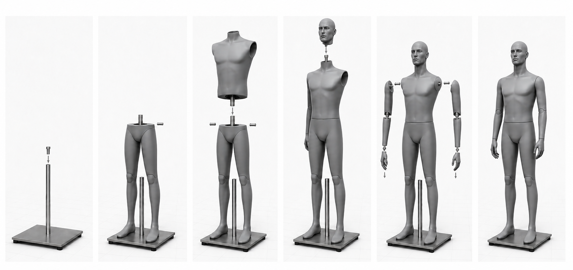 Step-by-step assembly sequence