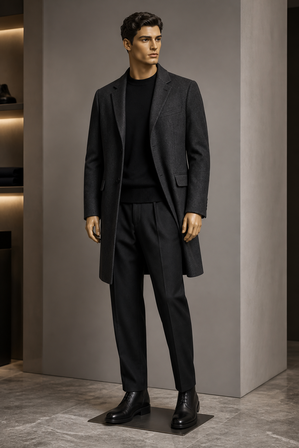 Male retail mannequin in contemporary menswear