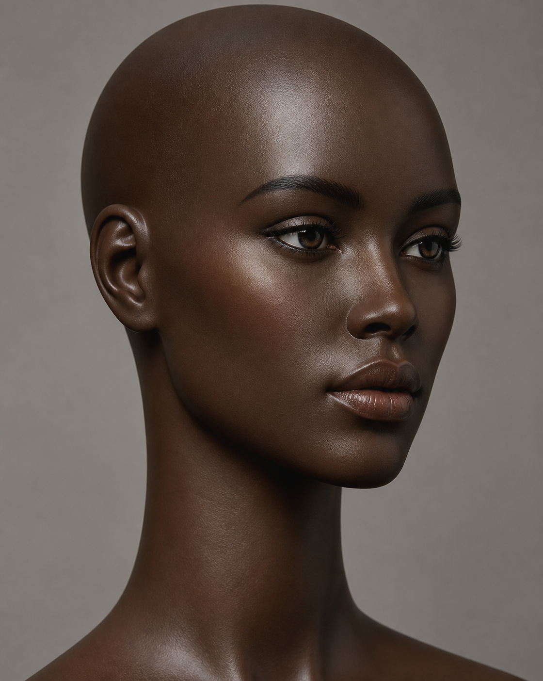 Deep skin finish close-up