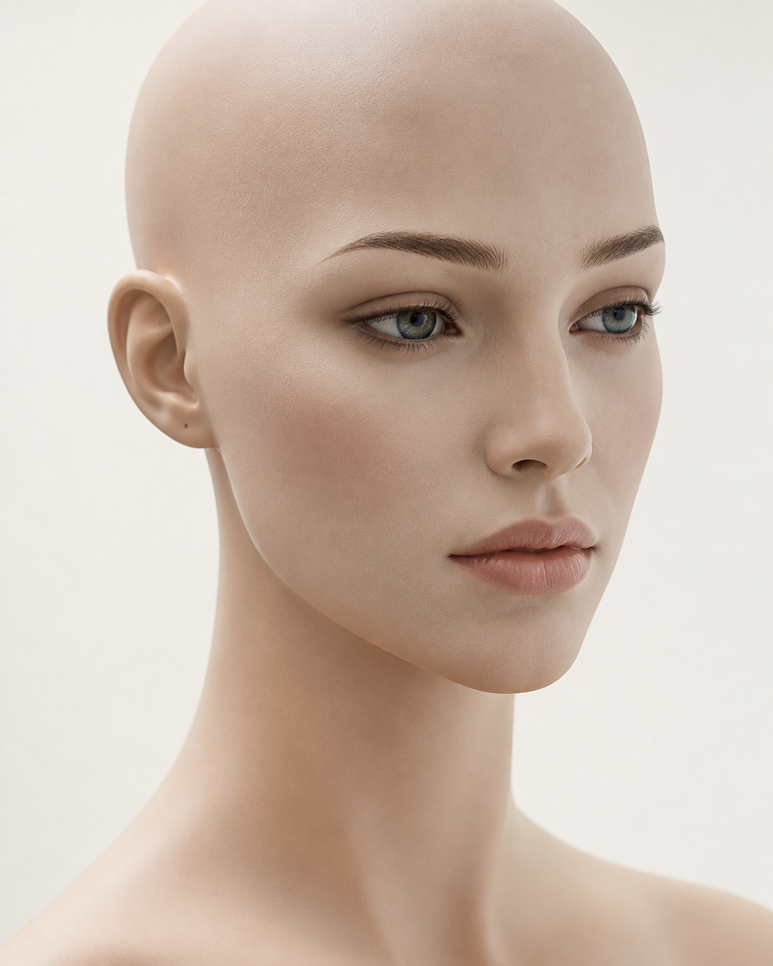 Fair skin finish close-up