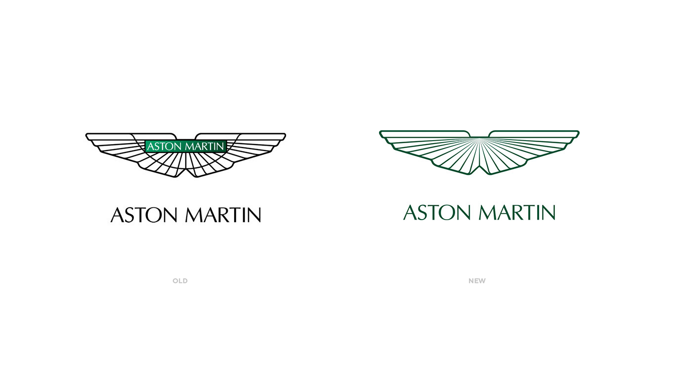 Редизайн логотипа Aston Martin — было / стало