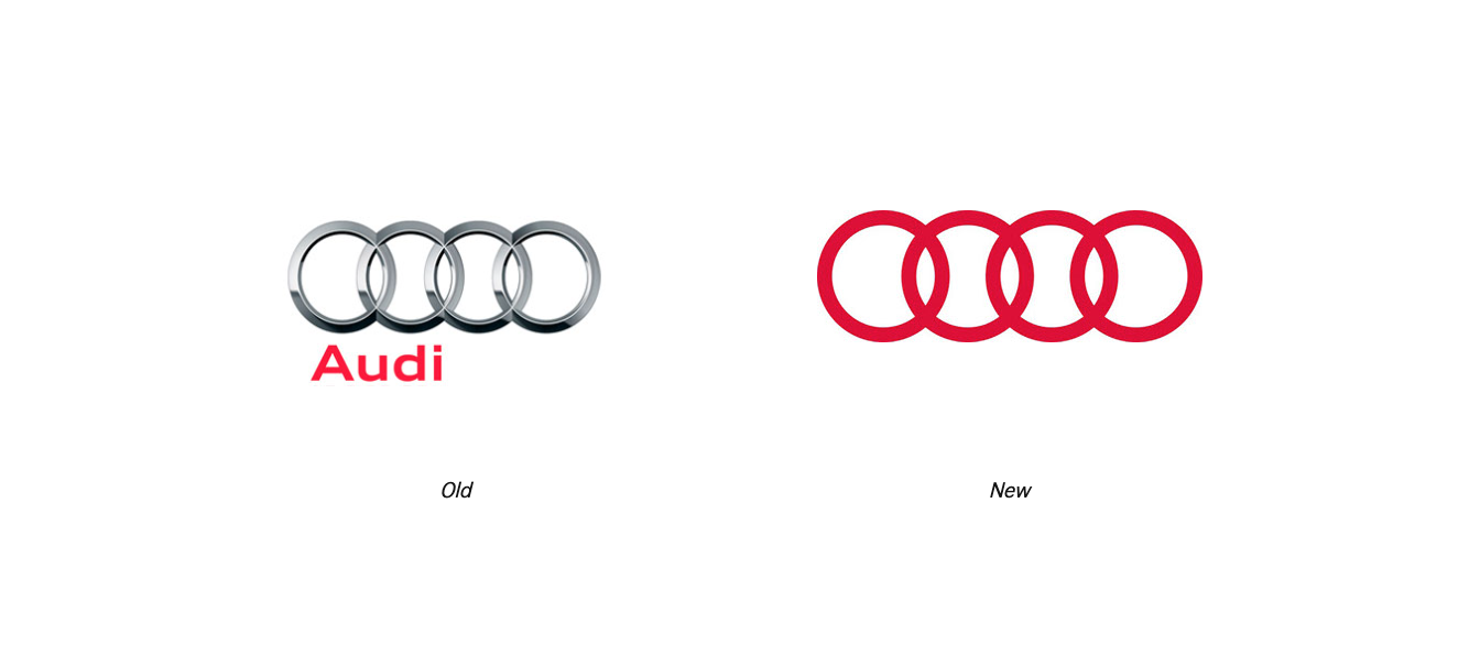 Редизайн логотипа Audi — скриншот процесса