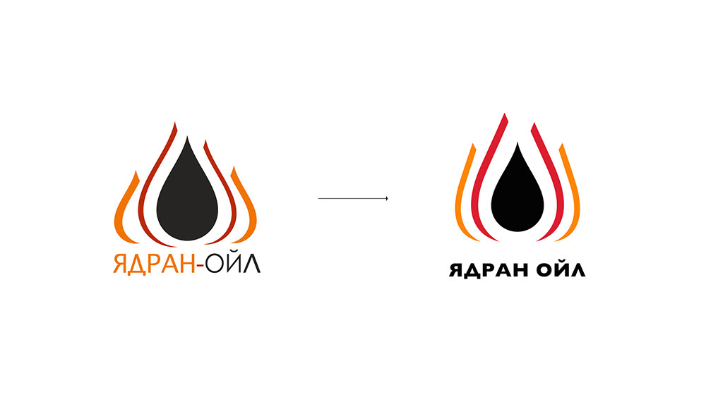 Редизайн логотипа «Ядран-Ойл» — было / стало