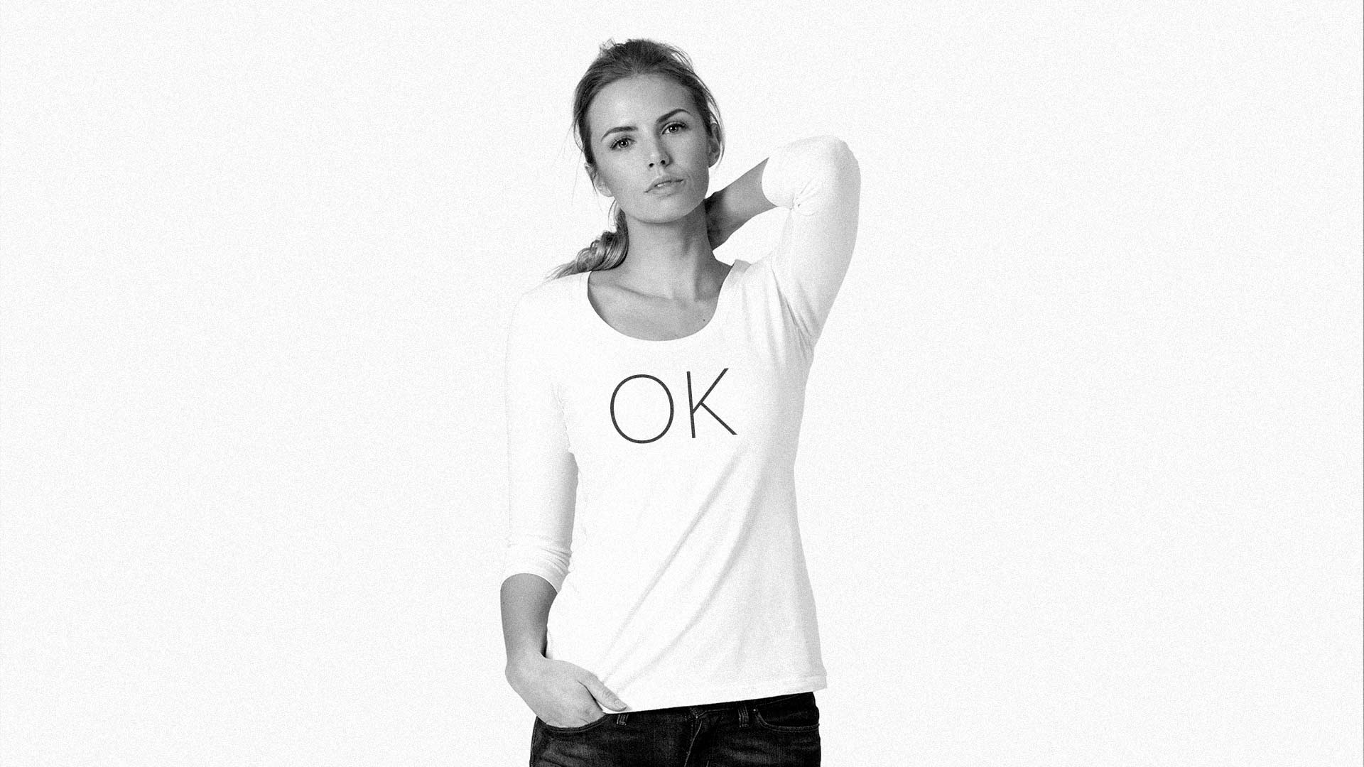 Футболка с сокращением «Ок»