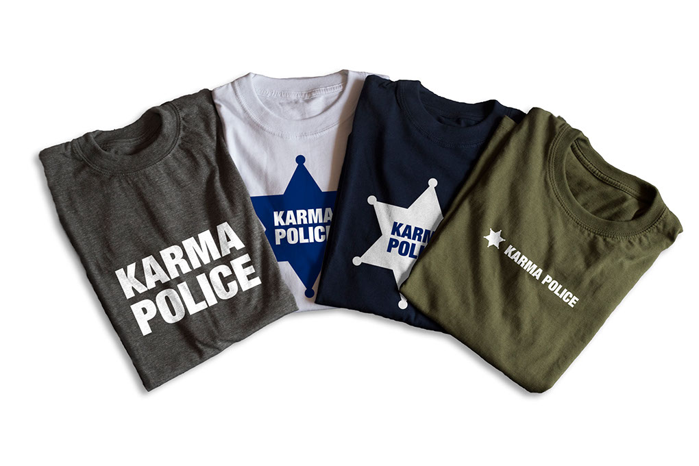 Футболки Karma Police — четыре цвета