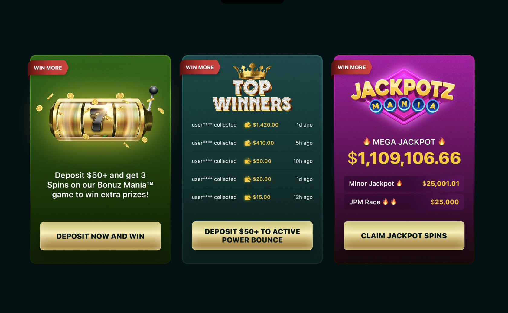 Редизайн виджета Top Winners — стало