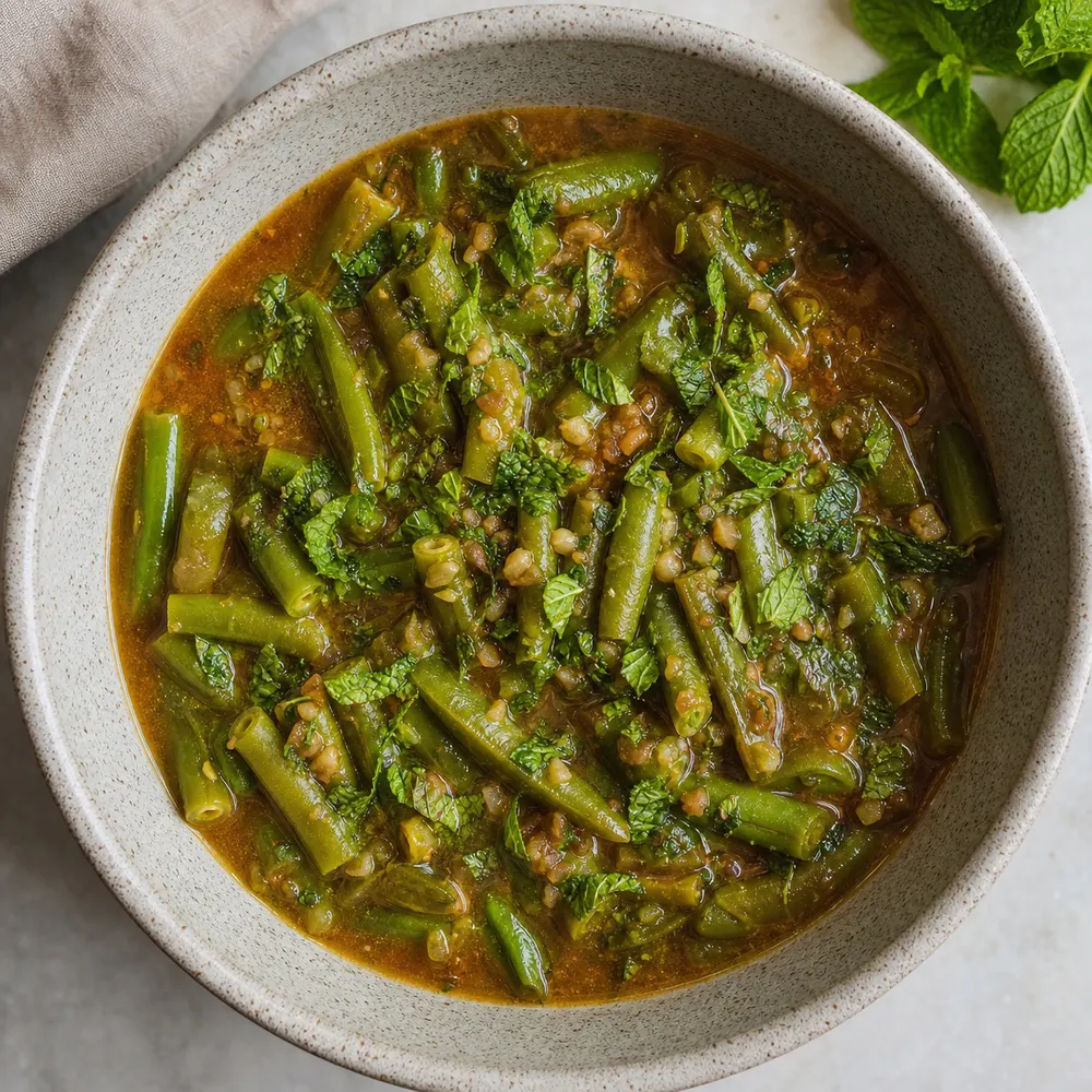 Овощное рагу со сливочными артишоками, кускусом, мисо и имбирём